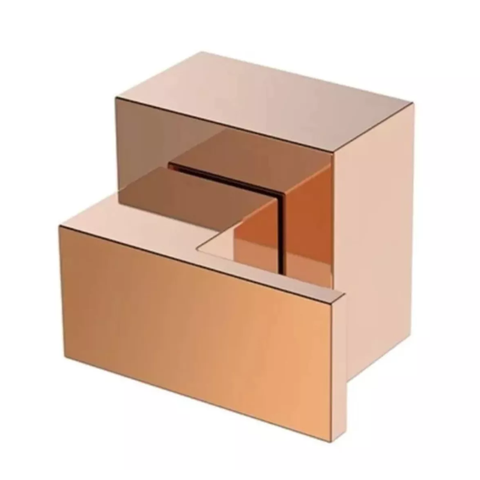 Acabamento pra Registro Padrão Base Deca Quadrado Rose Gold Pressão Gaveta Metal Premium Pmx