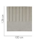 Ver imagem 2 de Cabeceira Carla Pé Plástico 100cm Solteiro para Cama Box Quarto Linho Bege - Gat Magazine