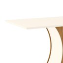 Ver imagem 2 de Mesa de Jantar Selena Canto Reto com 120x80 Nature/Off White - Móveis Henn
