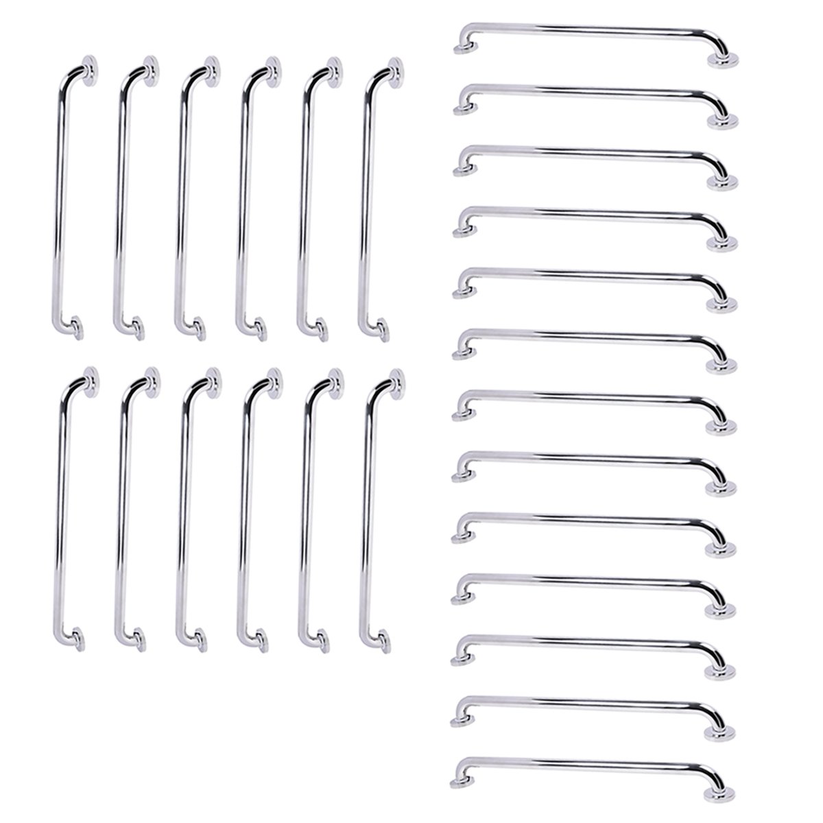 Alça de Apoio Barra Inox 80cm Kit 26 Unidades Cadeirante Idoso Banheiro Box Acessibilidade Suporte M - 1