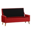 Ver imagem 2 de Recamier Bau Paris 1,60m Suede Vermelho - Inova Decor