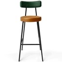 Ver imagem 6 de Kit 2 Banquetas Alta Cozinha Sala Jantar Milão L02 Facto Verde Musgo Couríssimo Whisky - Lyam Decor