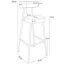 Ver imagem 5 de Kit 2 Banquetas Alta Cozinha Sala Jantar Milão L02 Facto Verde Musgo Couríssimo Whisky - Lyam Decor