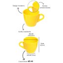 Ver imagem 2 de Kit 6 Xicaras em Acrílico Cristal de Café - Chá Decor - Amarela