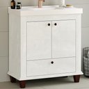 Ver imagem 1 de Balcão Gabinete para Banheiro com Pés sem Tampo 80cm Malezia B06 Cristal - Lyam Decor