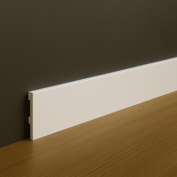 Rodapé Poliestireno 10cm Liso Branco 2m Rm Decor - 2