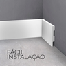 Rodapé Poliestireno 10cm Liso Branco 2m Rm Decor - 2