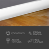 Rodapé Poliestireno 10cm Liso Branco 2m Rm Decor - 5