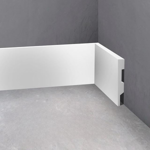 Rodapé Poliestireno 10cm Liso Branco 2m Rm Decor