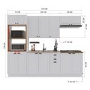 Ver imagem 4 de Armário de Cozinha Modulada Completa Fidelitá Nara 100% MDF 5 Peças 270cm 14 Portas 2 Gavetas sem