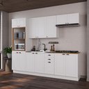 Ver imagem 1 de Armário de Cozinha Modulada Completa Fidelitá Nara 100% MDF 5 Peças 270cm 14 Portas 2 Gavetas sem