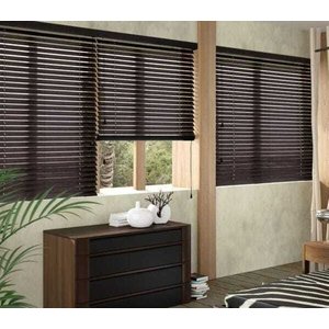 Persiana Horizontal de Bambu 50mm 120larg x 140alt Tabaco - Pronta para instalar