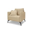 Ver imagem 7 de Kit 2 Poltronas Decorativa Livorno Linho com Pés em Aço Ssx Multicoisas Dourado