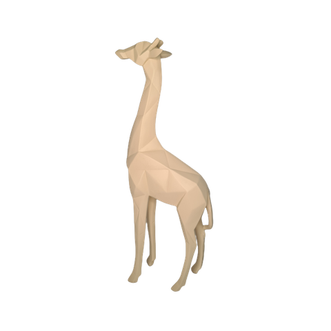 escultura girafa em poliresina 29,5x12x5cm mart