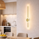 Ver imagem 1 de Luminária Arandela Parede 60cm Barra Led 24 Watts Gimpo Kjbd-163:dourado