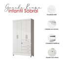 Ver imagem 7 de Guarda Roupa Infantil Ambiente Sobral 4 Portas Branco Flex - Moval