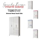 Ver mais imagens de Guarda Roupa Infantil Ambiente Sobral 4 Portas Branco Flex - Moval