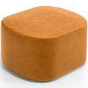 Ver imagem 2 de Puff Decorativo Orgânico para Living Quarto 70cm Doha W01 Couríssimo Whisky - Lyam Decor