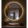 Espelho Orgânico Decorativo Lapidado com Led 50x50 Cm E08 para Sala, Quarto, Banheiro, 3000k 110v - 3