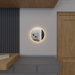 Espelho Orgânico Decorativo Lapidado com Led 50x50 Cm E08 para Sala, Quarto, Banheiro, 3000k 110v - 7