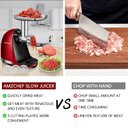 Ver imagem 3 de Moedor de Carne Metálico Amzchef para Juicer com 3 Tubos de Enchimento