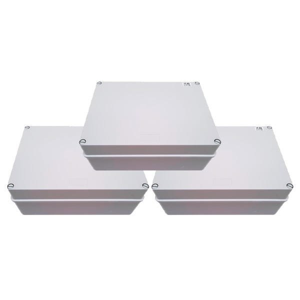 Kit 3 Unidades Caixa De Passagem 300x220x120 Com Tampa - 1