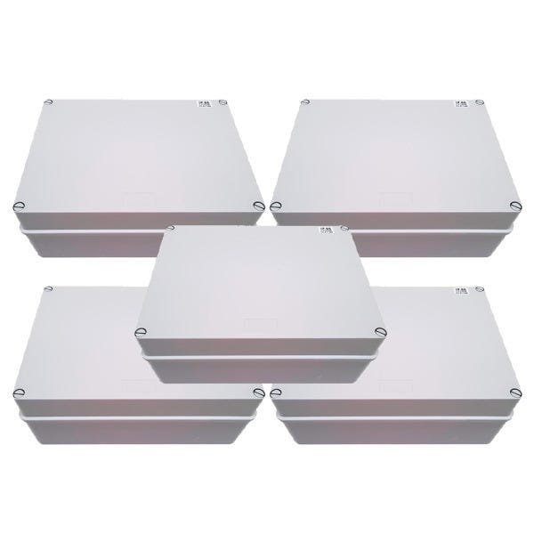 Kit 5 Unidades Caixa De Passagem 300x220x120 Com Tampa - 1