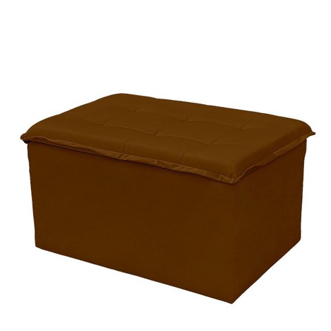 Puff Confortável Reforçado Moderno Atlas Suede