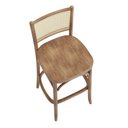 Ver imagem 2 de Banqueta de Madeira Cor Amêndoa com Encosto em Tela Rattan