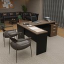 Ver imagem 4 de Escrivaninha Mesa Escritório em L Diretor 3 Gavetas