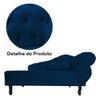 Recamier Namoradeira Divã Lado Direito Larissa Suede Azul Marinho - Ds Estofados - 5