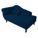 Ver imagem 1 de Recamier Namoradeira Divã Lado Direito Larissa Suede Azul Marinho - Ds Estofados