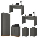 Ver imagem 1 de Kit Conjunto Para Escritório 6 Peças Cubic Cinza Caemmun