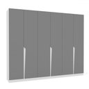 Ver imagem 2 de Guarda-roupa Casal Porto 6 Portas 4 Gavetas Branco/cinza - Politorno