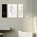 Ver imagem 3 de Trio de Quadros Decorativos Quarto Casal Minimalista