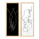 Ver imagem 4 de Trio de Quadros Decorativos Quarto Casal Minimalista