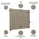 Ver imagem 3 de Cabeceira Casal Queen Cama Box 160cm Claire I02 Bouclê Capuccino - Mpozenato