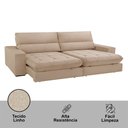 Ver imagem 5 de Sofá Aspem Linho 02 Módulos de 80cm B25cm Meu Sofá Online