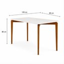 Ver imagem 2 de Mesa de Jantar Crystal 6 Lugares Retangular MDF com Vidro Canela Imperial Móveis