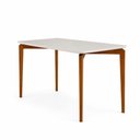 Ver imagem 3 de Mesa de Jantar Crystal 6 Lugares Retangular MDF com Vidro Canela Imperial Móveis