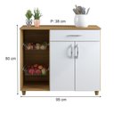 Ver imagem 3 de Fruteira para Cozinha 2 Portas 1 Gaveta 2 Cestos Amanda New