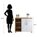 Ver imagem 4 de Fruteira para Cozinha 2 Portas 1 Gaveta 2 Cestos Amanda New