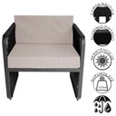 Ver imagem 3 de Conjunto 2 Poltronas e 1 Namoradeira para Área Externa Santiago em Alumínio e Corda Náutica Acesse m