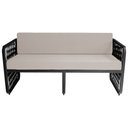 Ver imagem 4 de Conjunto 2 Poltronas e 1 Namoradeira para Área Externa Santiago em Alumínio e Corda Náutica Acesse m