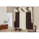 Ver imagem 1 de Cortina Sala Perola 3,00x2,70 Malha Gel com Bando - Marrom