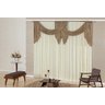 Cortina Charme Sala 4,00x2,70 Tecido Malha Gel Bando - Creme - 1