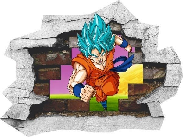 Adesivo Decorativo Parede Dragon Ball Z Goku Alta Resolução