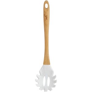 Pegador De Massa Talher Silicone Bambu Cozinha Marmorizado