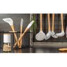 Pegador De Massa Talher Silicone Bambu Cozinha Marmorizado - 5