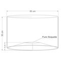 Ver imagem 4 de Cúpula para Abajur e Luminária Cilíndrica Cp-8025 para Soquete Bocal Europeu Linho Bege Vivare